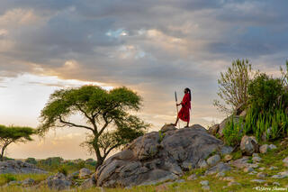 Africa-Masai With Spear