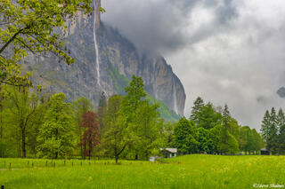 Swiss Mountain Waterfall