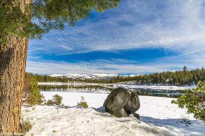 Boulder in Snow