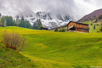Swiss Alps Farm Building