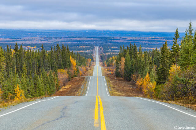 6 Miles Straight Road Alaska print