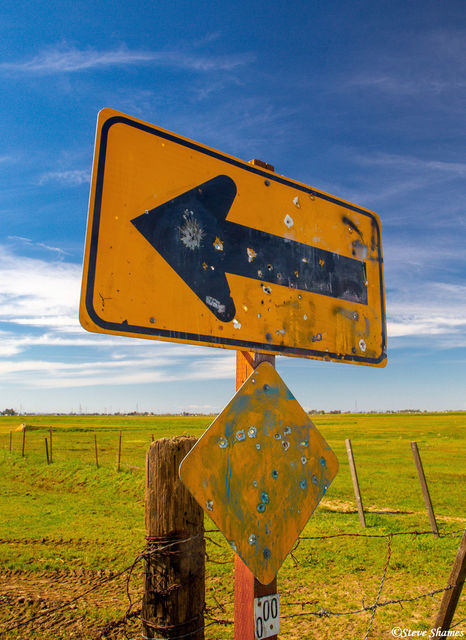 Bullet Riddled Sign print