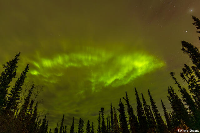 Cloudy Northern Lights print
