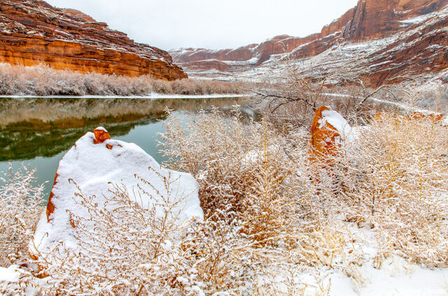 Colorado River in Snow print