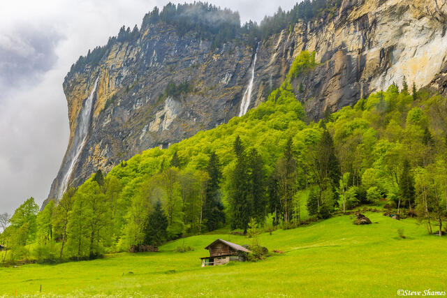 Lauterbrunnen Double Waterfalls print