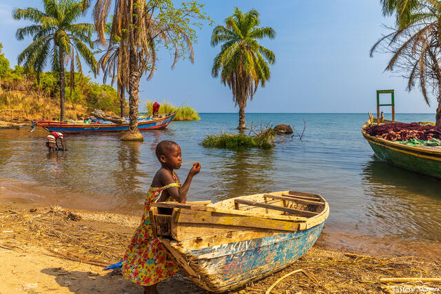 Small African Village print