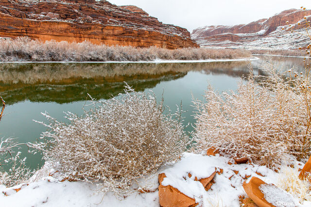 Snowy Colorado River print