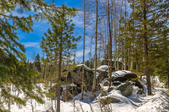 Snowy Rocks print