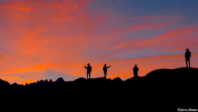 Sunset with People print