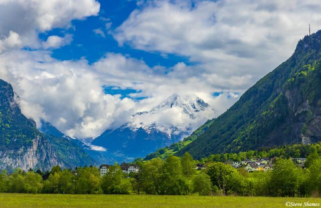 Swiss Mountain Scene print