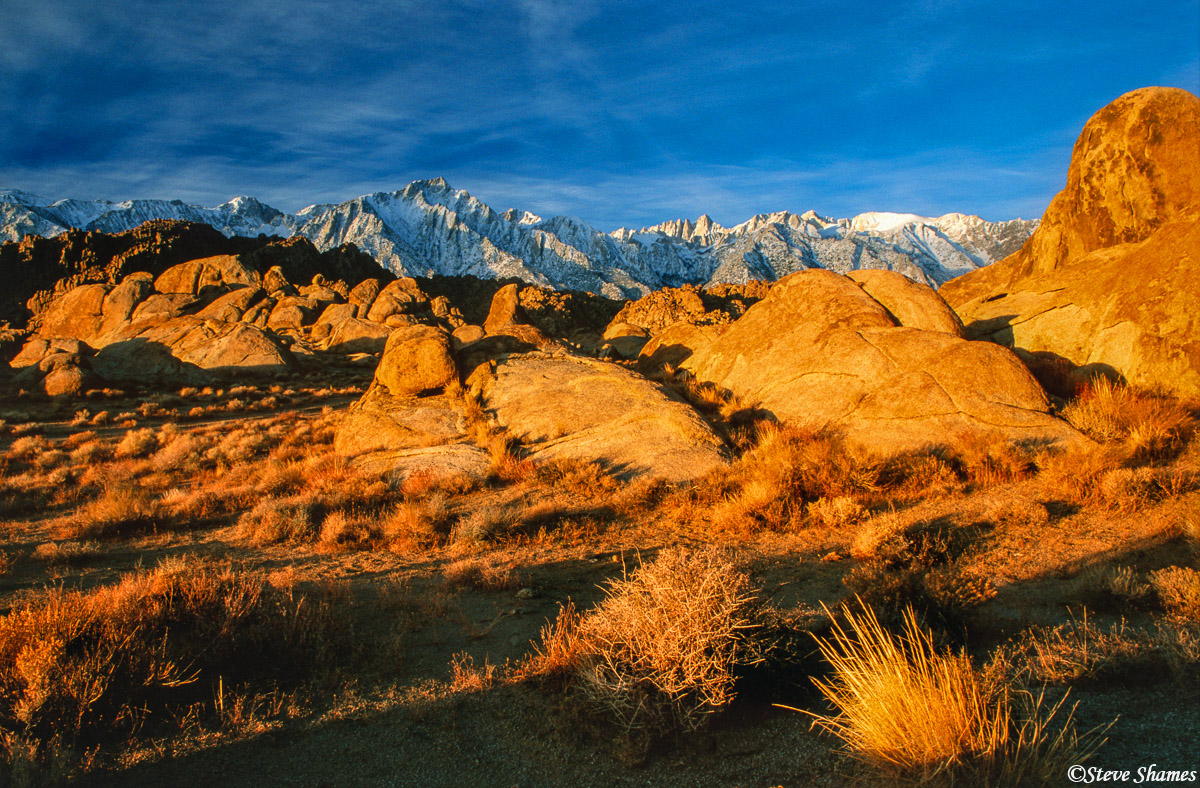 Sunrises are very special here. The earliest light gives the rocks a golden tint.