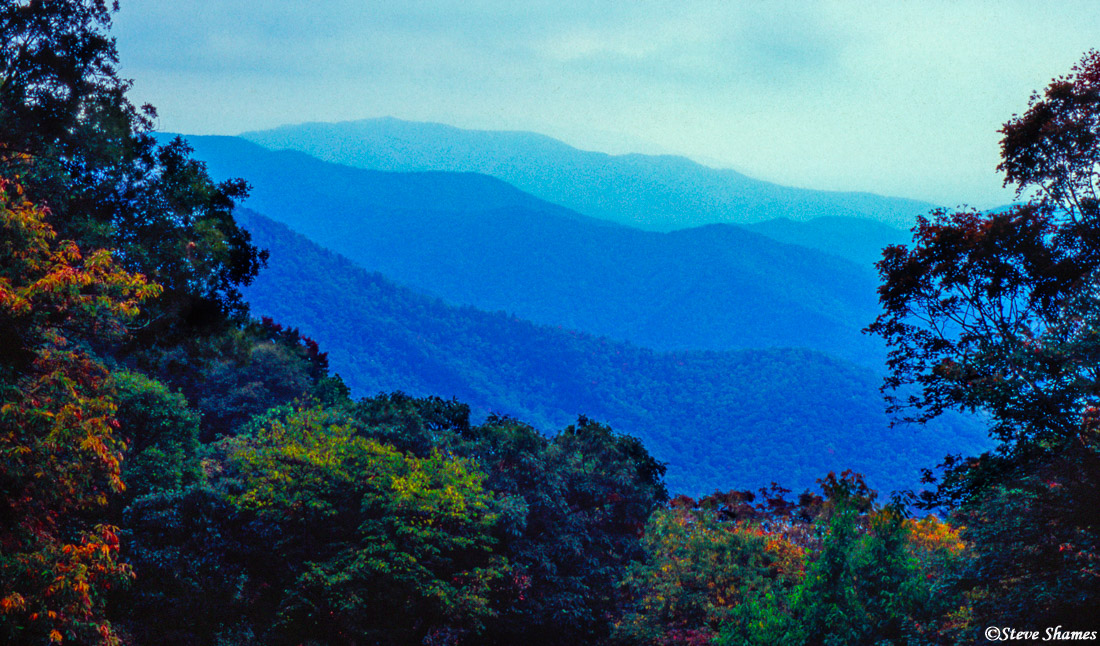 Another look at the blue ridges of the Appalachian Mountains.