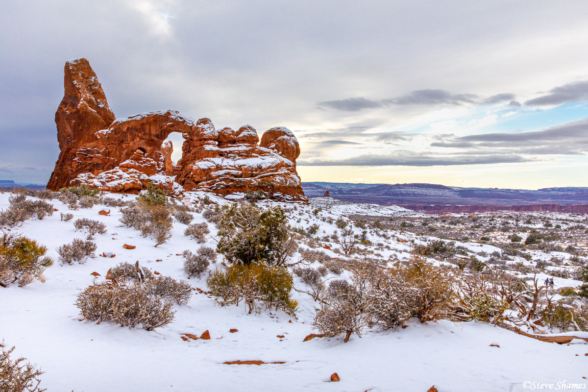 This was a great day for photographing in Arches! Snow made all the difference.