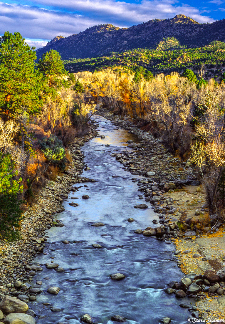 The Arkansas River, as it runs through the town of Buena Vista.