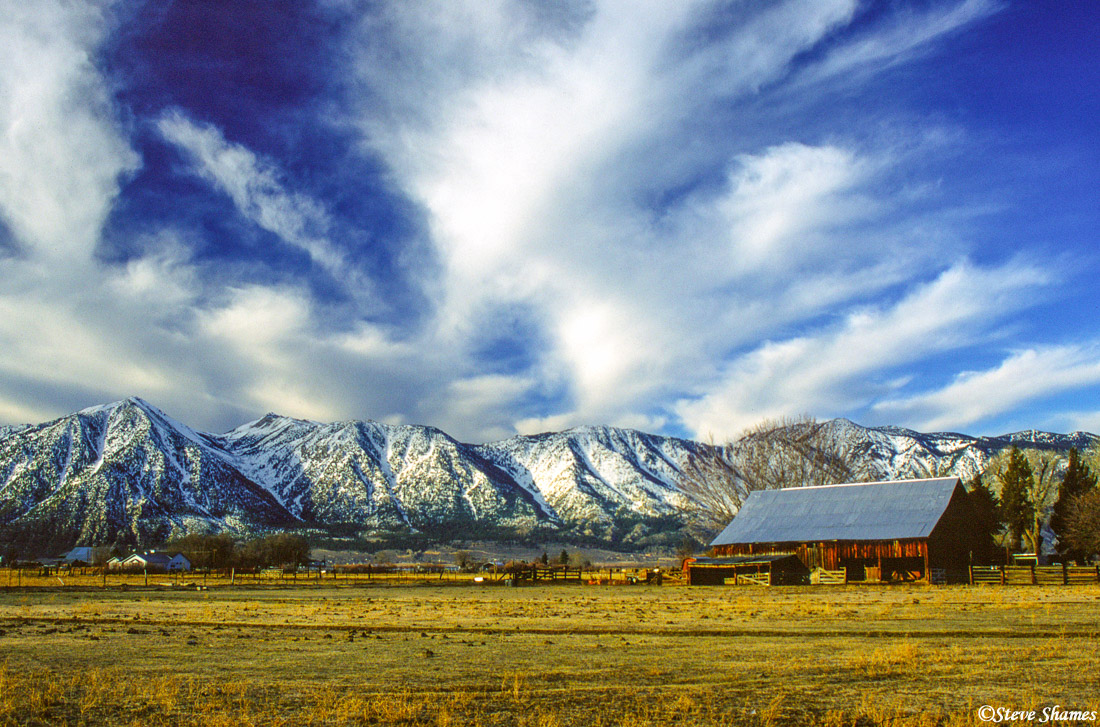 The attractive sky highlights this scene by Minden Nevada.