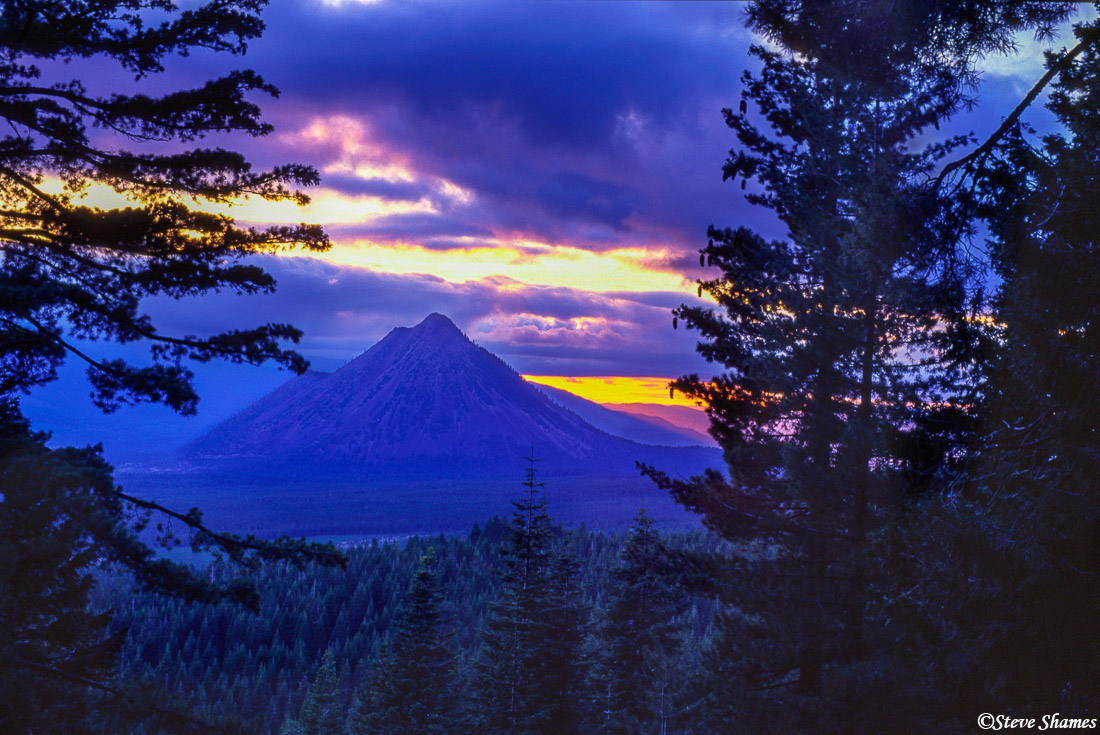 Black Butte at sunset.