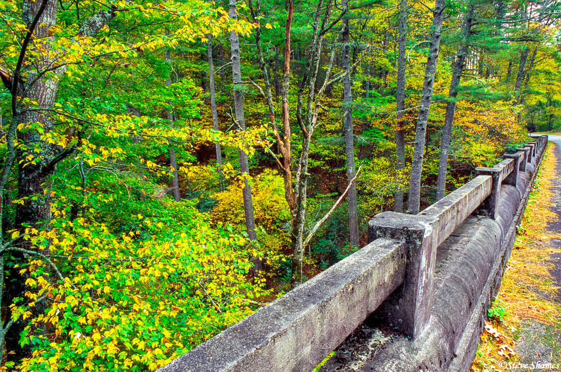A rustic bridge on the Blue Ridge Parkway, somewhere in Virginia.