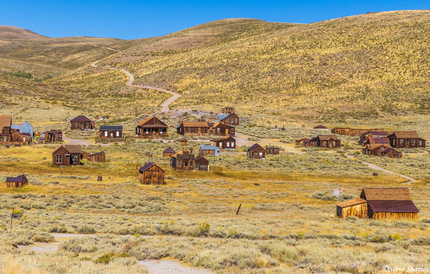 The ghost town of Bodie, high up in the eastern California mountains.
