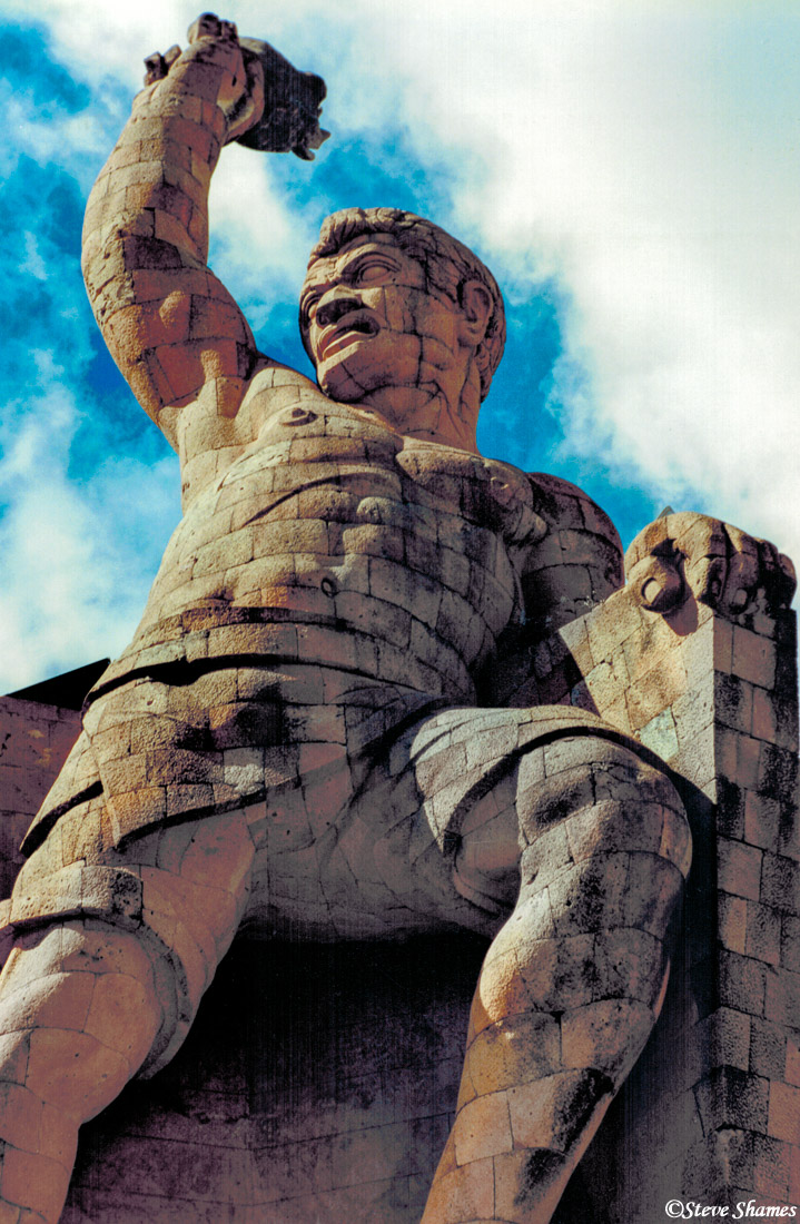 This statue known as El Papila, overlooks the town of Guanajuato.