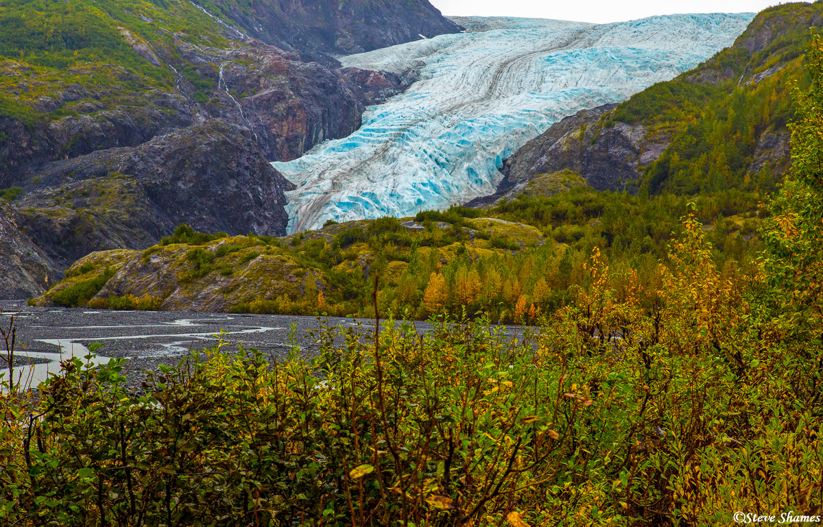 Here is Exit Glacier at Kenai Fjords National Park.&nbsp;Lots of ridges and grooves in it.