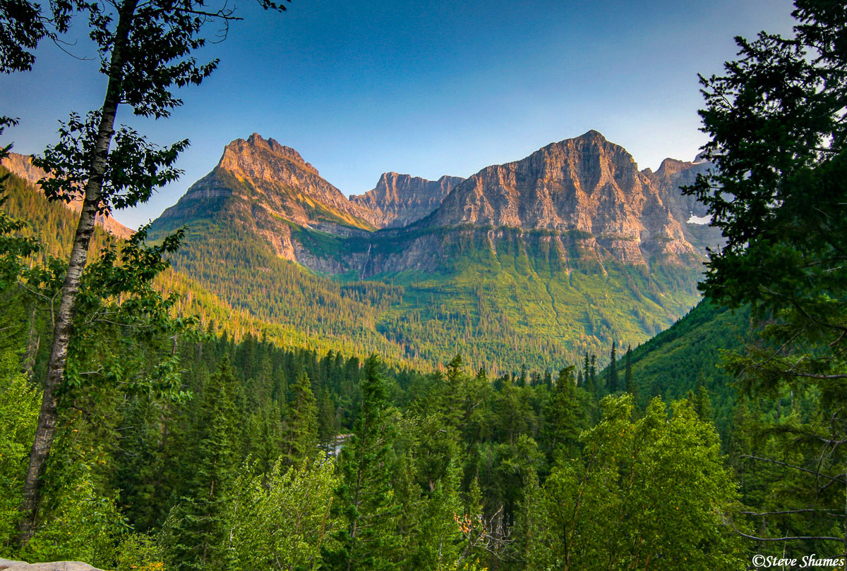 A mountain view at Glacier Park.