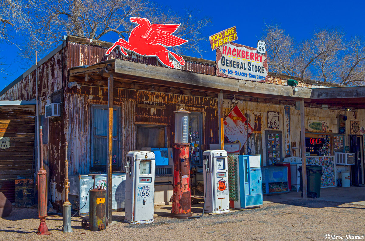 Along the old Route 66, is the little spot of Hackberry, with this colorful little store being the main attraction.