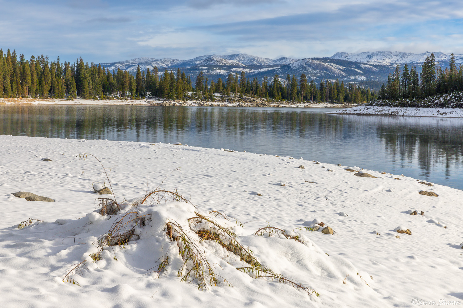 Ice House Reservoir after a nice snow fall.