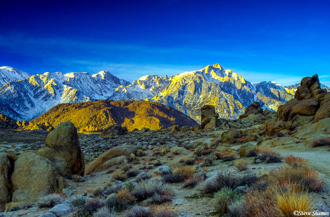 The Sierras right after sunrise.