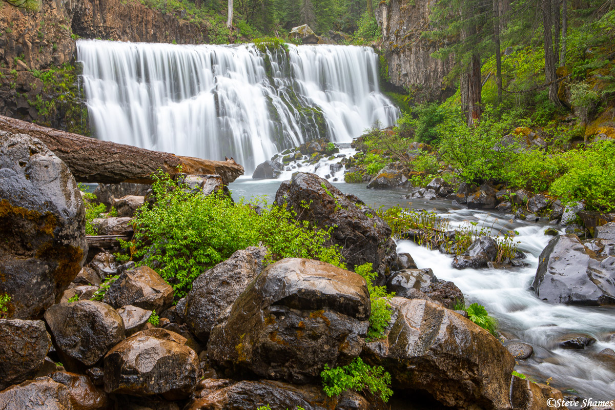 This is a beautiful waterfall -- Middle McCloud Falls.