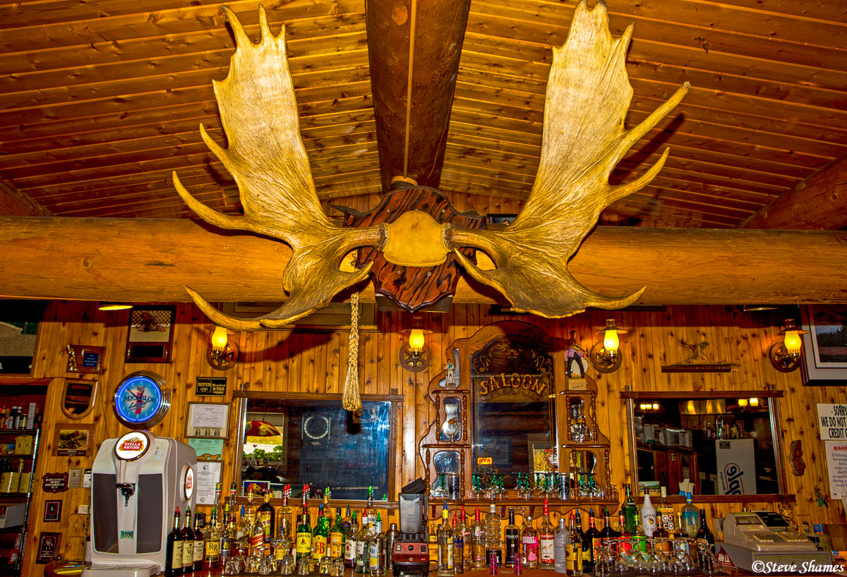 Alaska per-capita, has to have the most moose antlers on display than anywhere else on earth. These were the largest moose antlers...