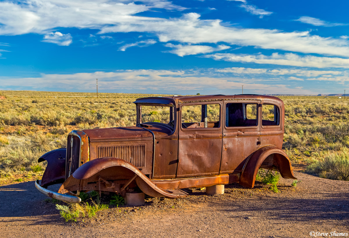 Here is the oldest rusting car on the old Route 66. This was just south of the Painted Desert.