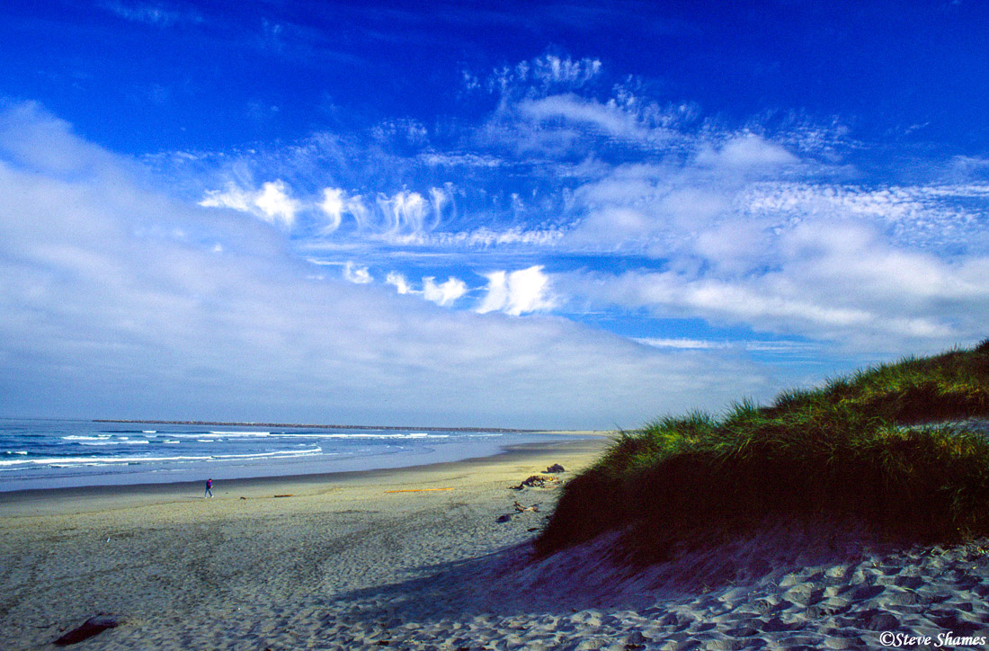 The blending of sky and beach, on the Oregon coast.