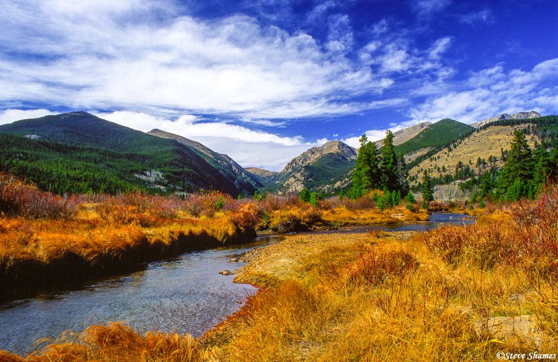 A creek running through Rocky Mountain National Park.