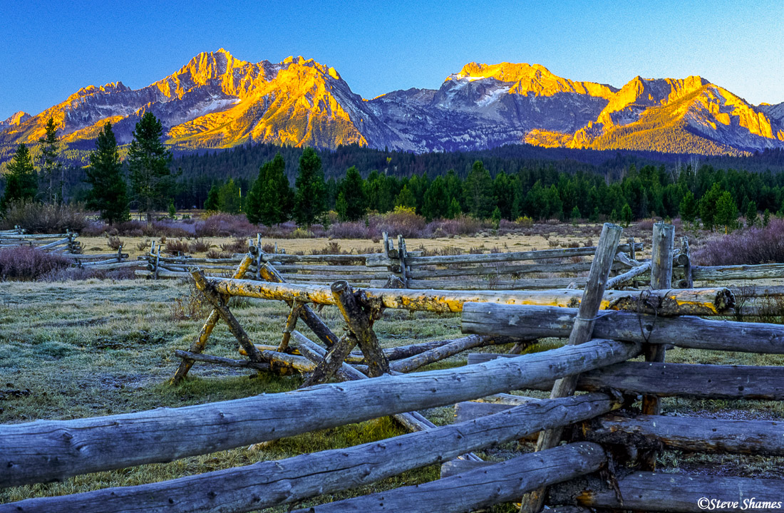 The Sawtooth Mountains, in the early morning.