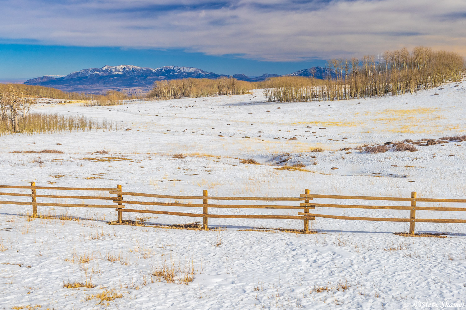 Snowy landscape scene along Highway 12 in Utah.
