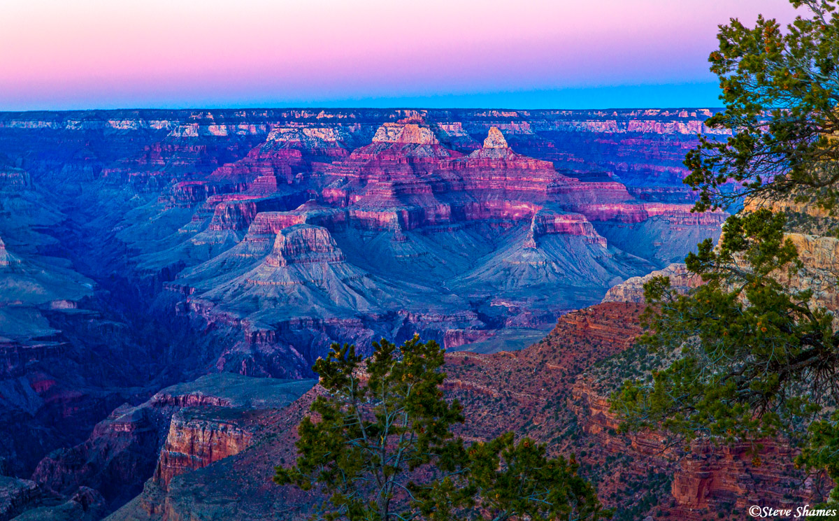 Beautiful sunset over the Grand Canyon.
