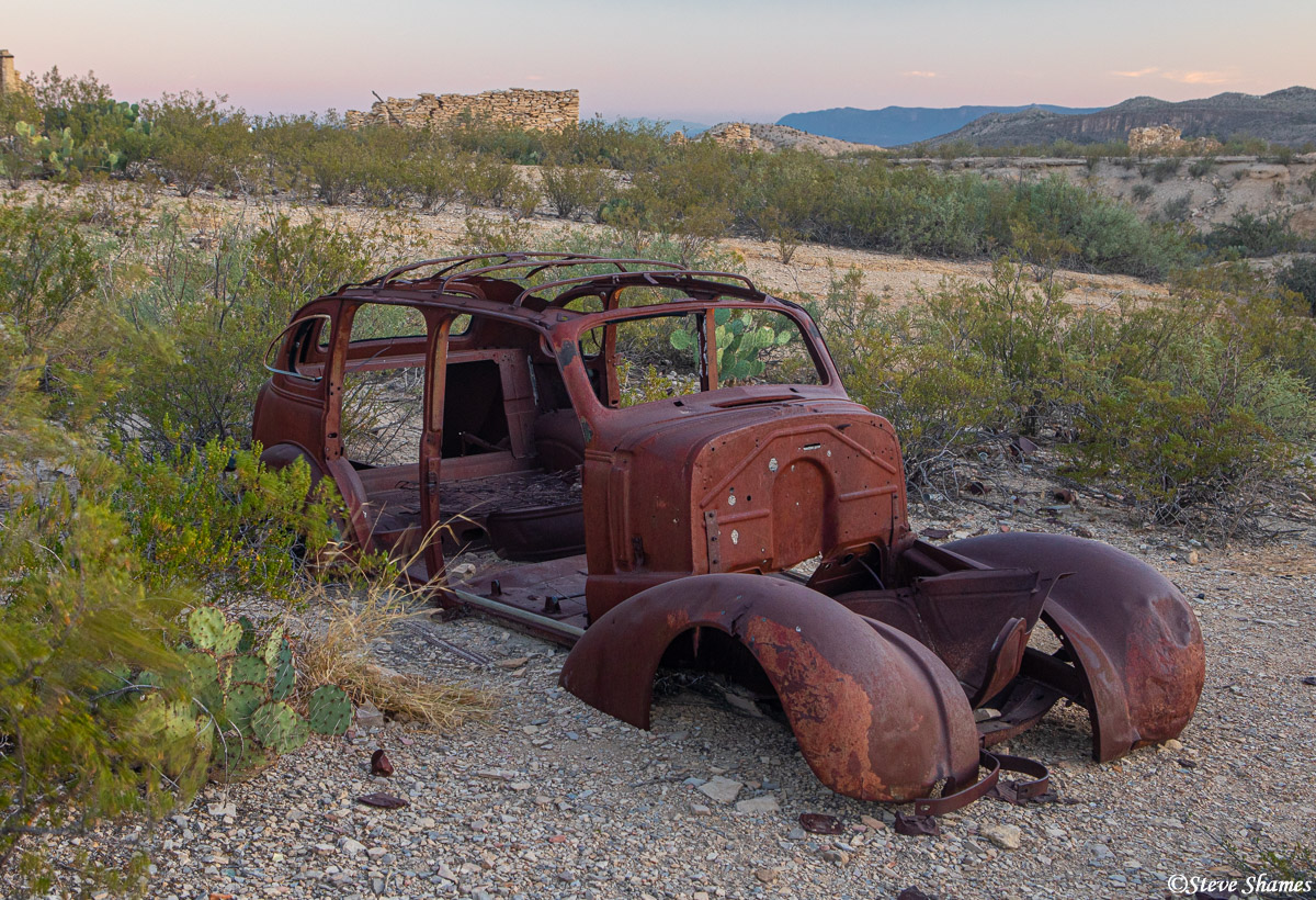 A ghost town car in Terlingua.