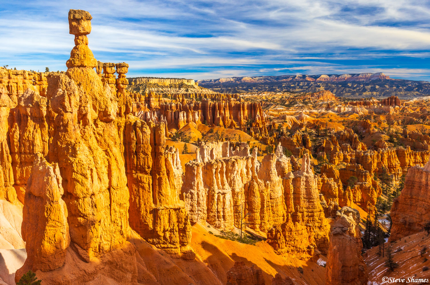 One of my favorite spots at Bryce Canyon. That tall hoodoo on the left is called "Thor's Hammer"