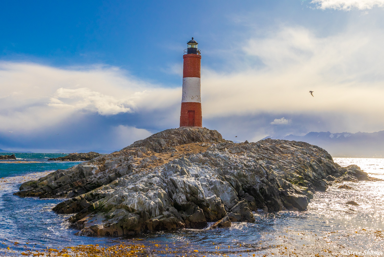 Another view of the lighthouse in the Beagle Channel. Just south of the southernmost city in the world -- Ushuaia.