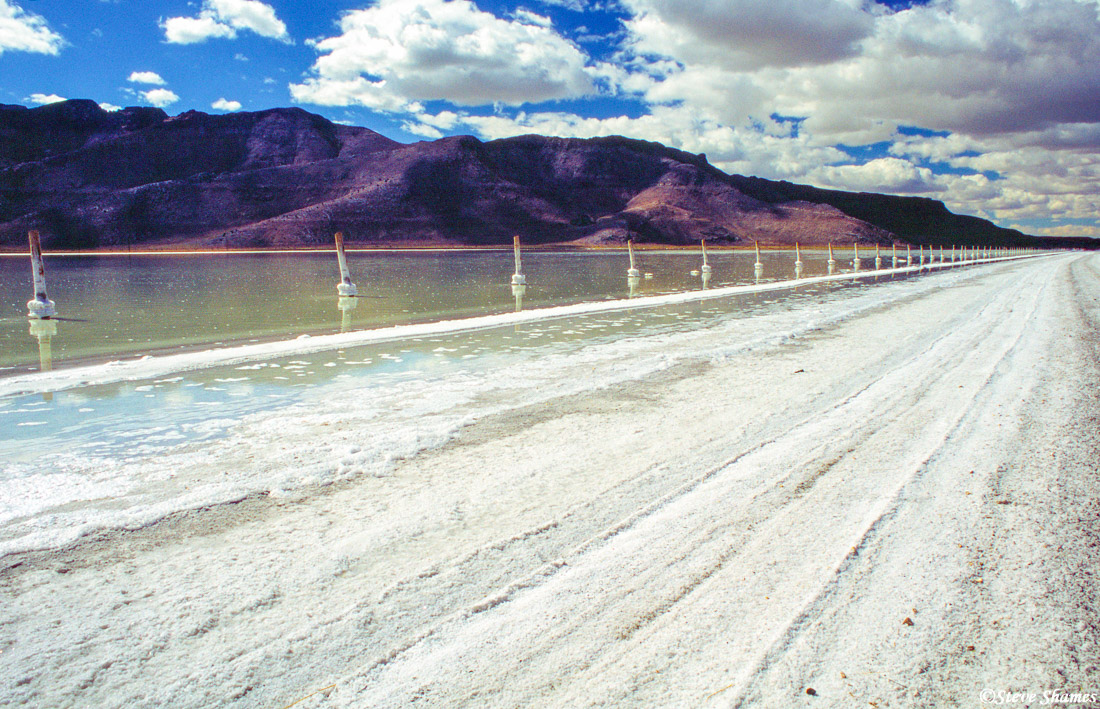Just past the Bonneville Salt Flats, I took a side road and found this salty scene.