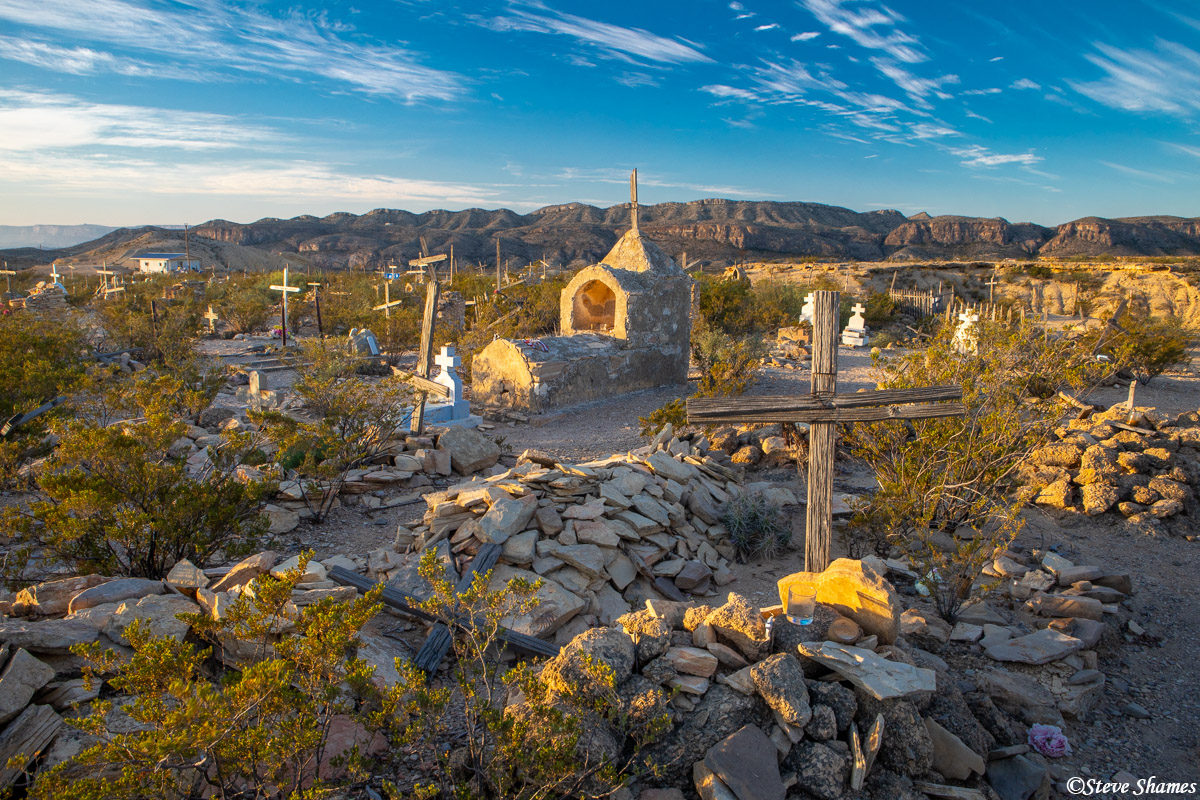 West Texas cemetery in the ghost town of Terlingua.