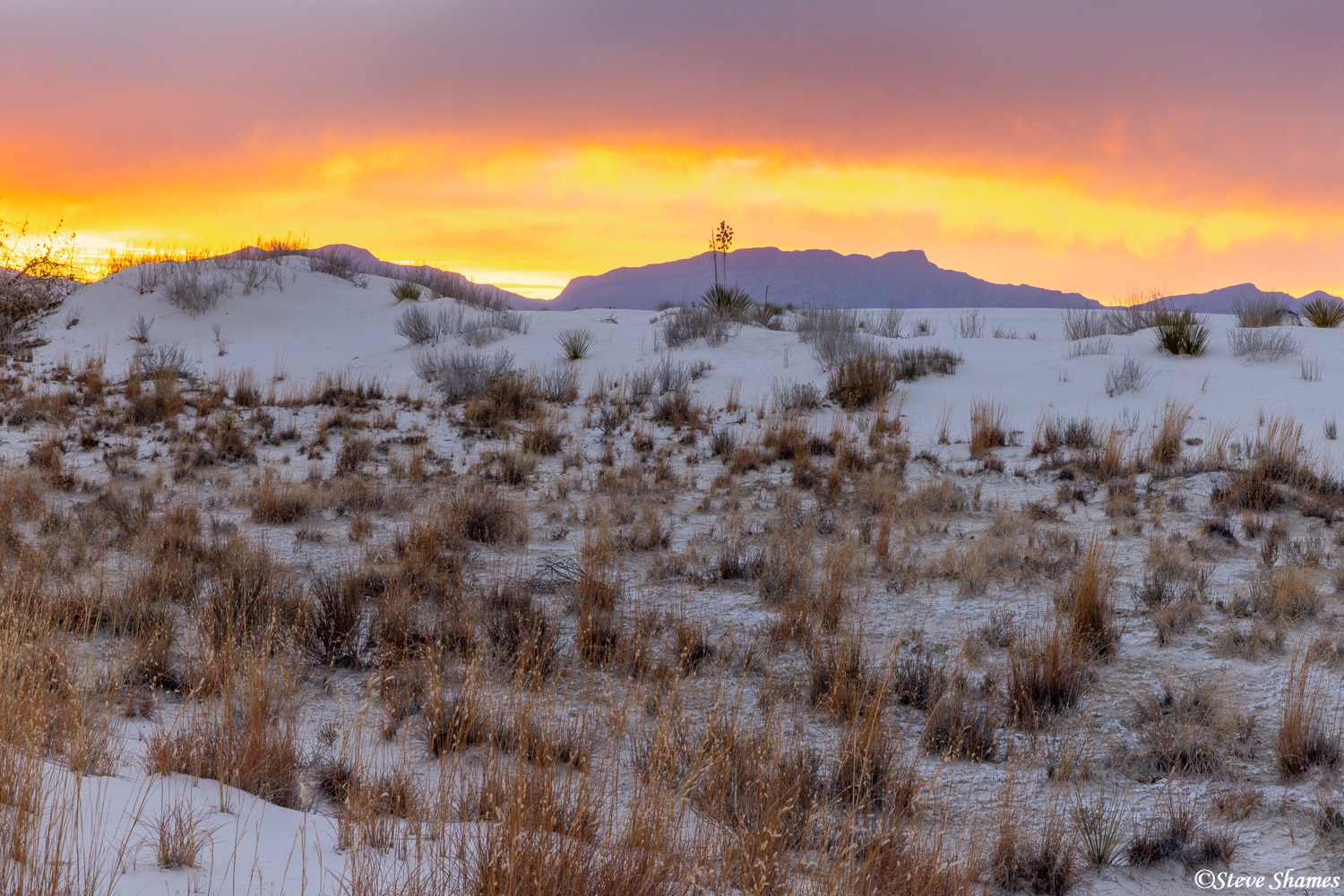 We were treated to a vey colorful sunset on our second day at White Sands!