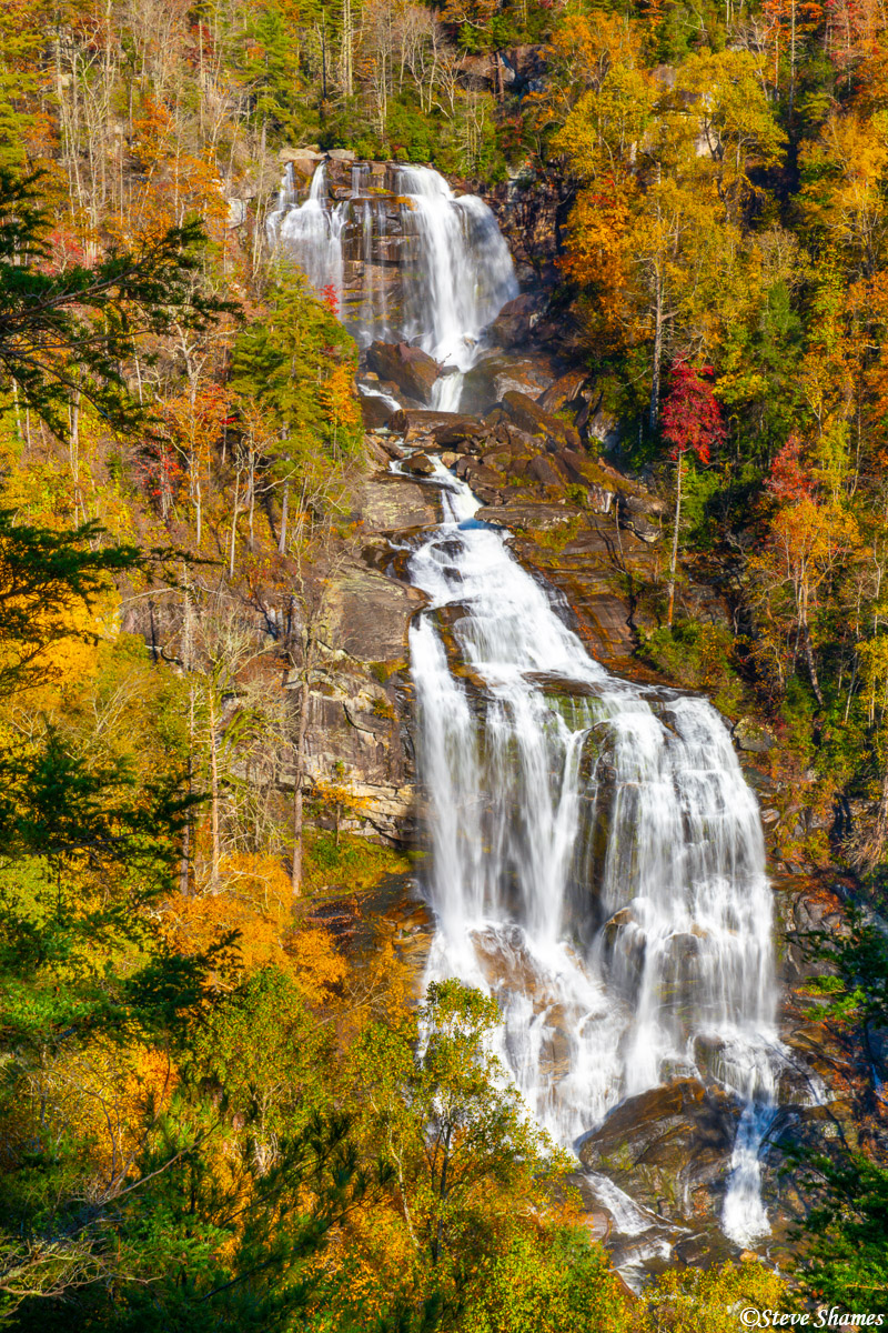 Here is White Water Falls, one of several scenic waterfalls in North Carolina.