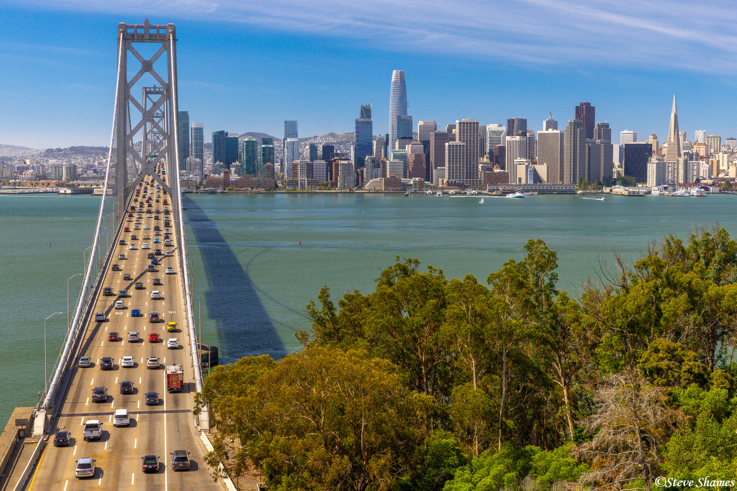 I thought this was a great view of San Francisco and the Bay Bridge. This is from Yerba Buena Island.